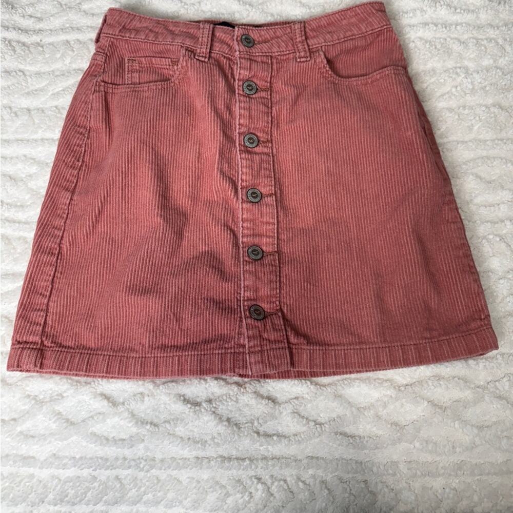 Hollister SoftGirl  90’s Early 2000’s  Corduroy  Mini Skirt - Pink Sz 3  Y2K
